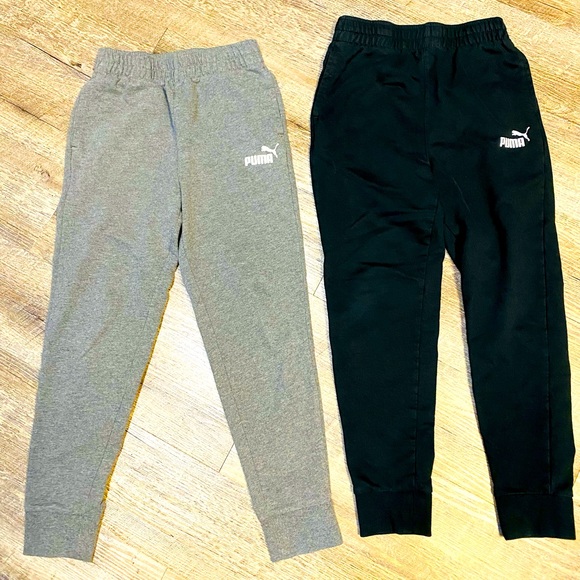 Boy’s medium (10-12) Puma sweatpants. One black and one grey - Picture 1 of 1